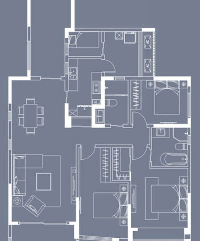 九洲国际官网家装：成都中环丰锦153㎡的欧式风格装建鉴赏